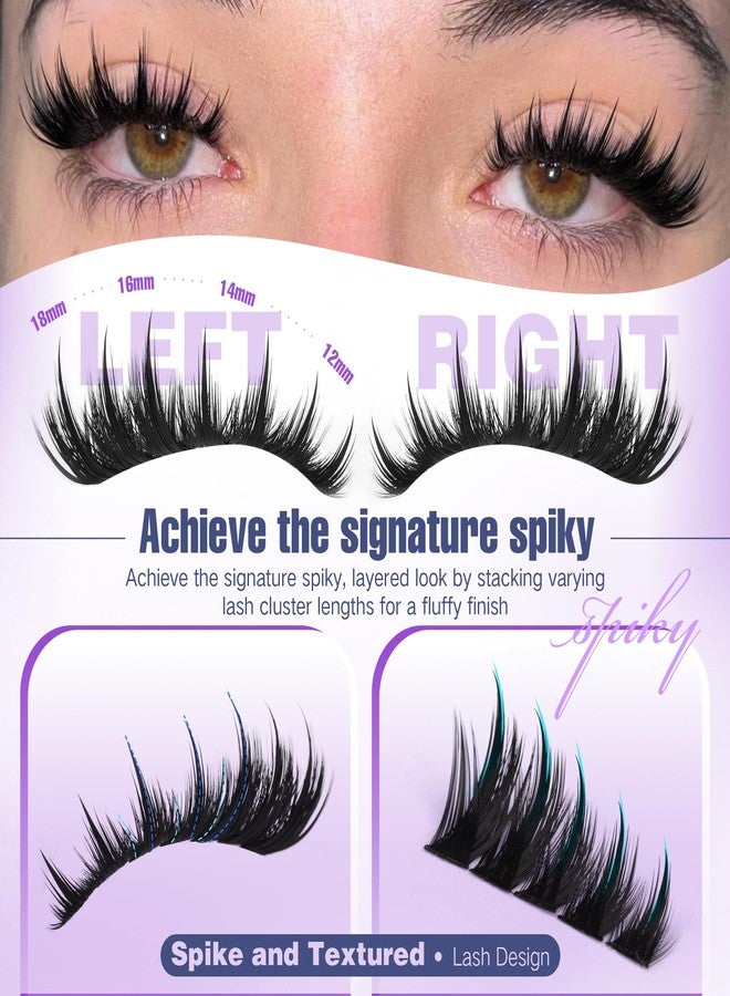 Focipeysa Eyelash Clusters with Spikes Lashes Clusters 10-18mm Wispy Eyelash Extensions 150D Clusters Eyelashes 324pcs Full Volume Lash Extension for DIY Natural or Dramatic Makeup - Image 5